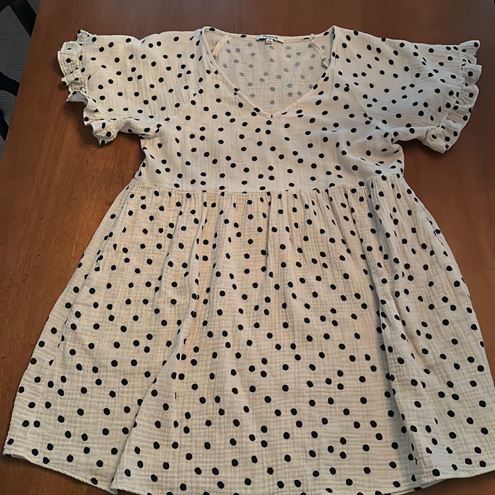 Madewell Polka Dot Gauze Dress